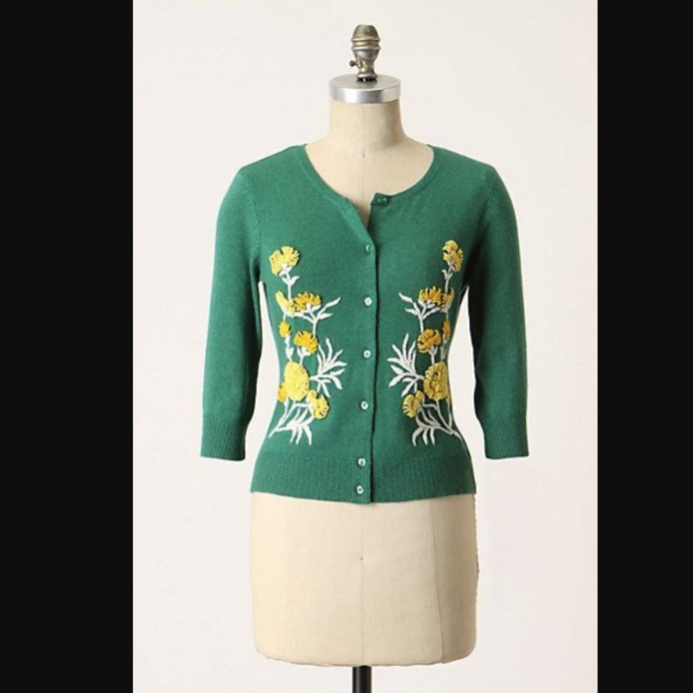 Tabitha From The Green Embroidered Cardigan